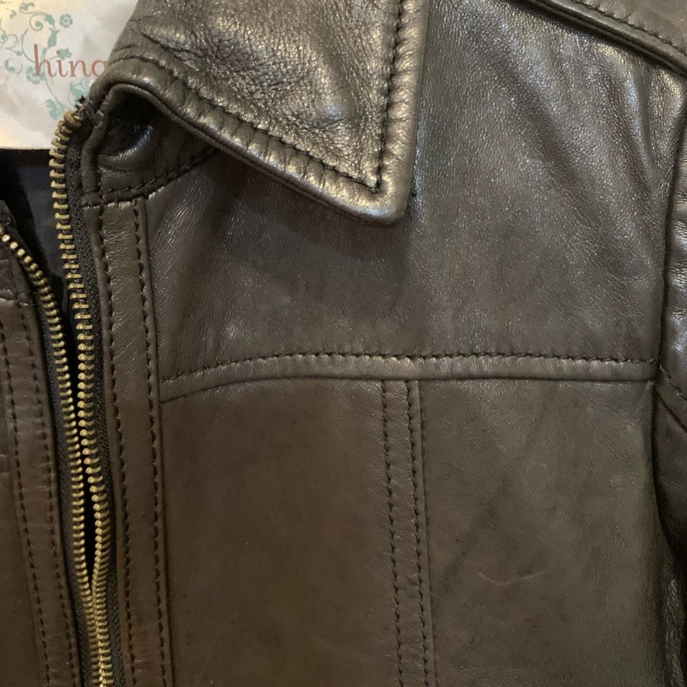 Hinge Brown Leather Jacket - image 4